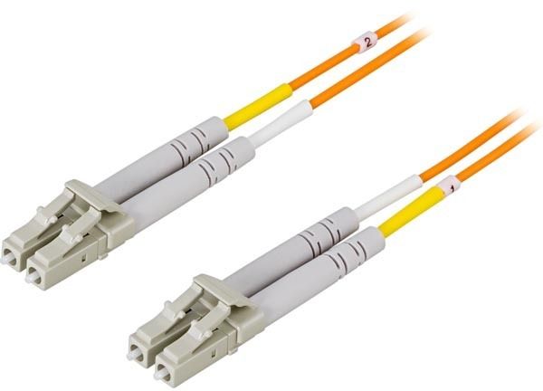 DELTACO Fiber Cable | Installation cable | LC- LC | Multimode OM1 | 1m